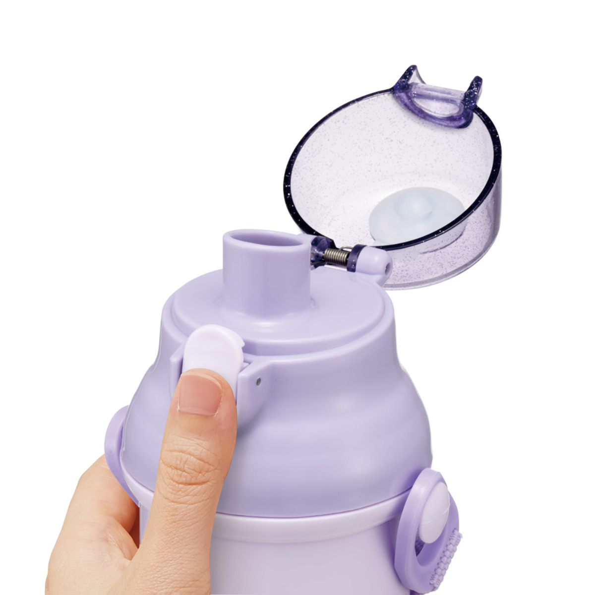 水筒 480ml 直飲プラワンタッチボトル クロミファンシー ( 子供用 プラスチック製 ダイレクトボトル 直飲み ワンタッチ 日本製 ショルダーベルト付き 広口 軽量 ボトル ワンプッシュ )