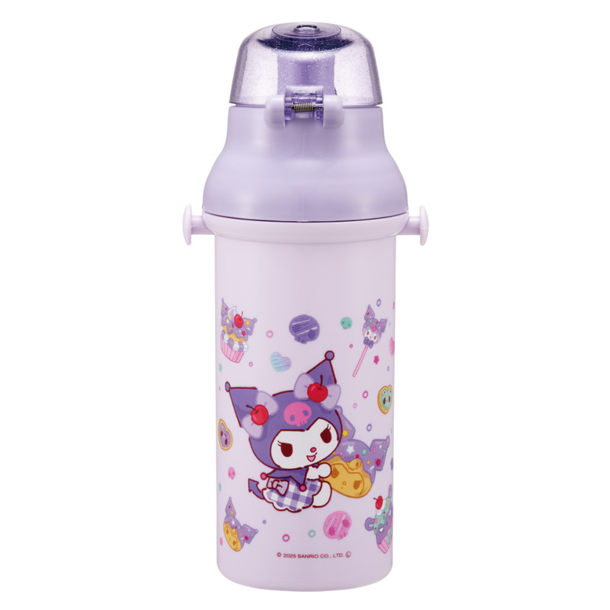 水筒 480ml 直飲プラワンタッチボトル クロミファンシー ( 子供用 プラスチック製 ダイレクトボトル 直飲み ワンタッチ 日本製 ショルダーベルト付き 広口 軽量 ボトル ワンプッシュ )