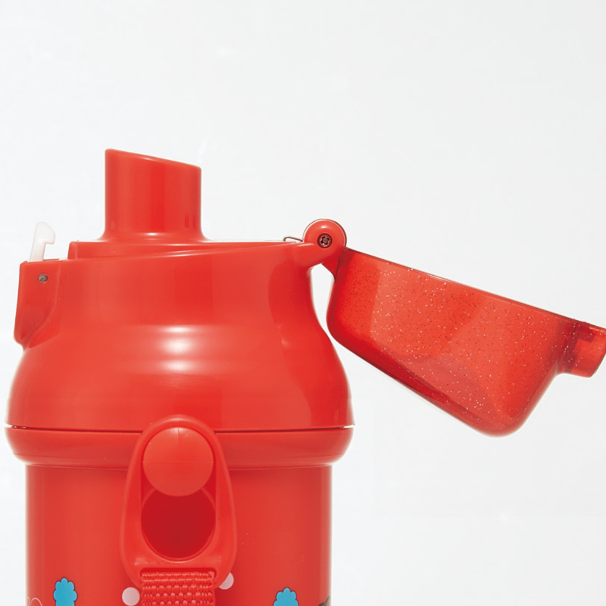 水筒 480ml 抗菌直飲プラボトル PEKO × キティ ( 子供用 抗菌 プラスチック製 ダイレクトボトル 直飲み ワンタッチ 日本製 抗菌加工 AG 銀 ショルダーベルト付き 広口 軽量 ボトル ワンプッシュ )