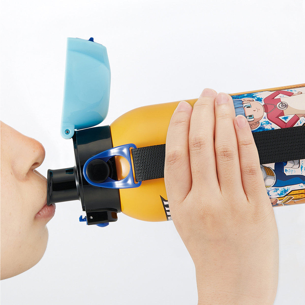 水筒 600ml ダイレクトボトル ドラゴンボールダイマ ( 保冷 直飲み ステンレスボトル ワンプッシュ 直のみ すいとう マグ ボトル ワンタッチ 広口 軽量 軽い マグボトル ベルト付き )