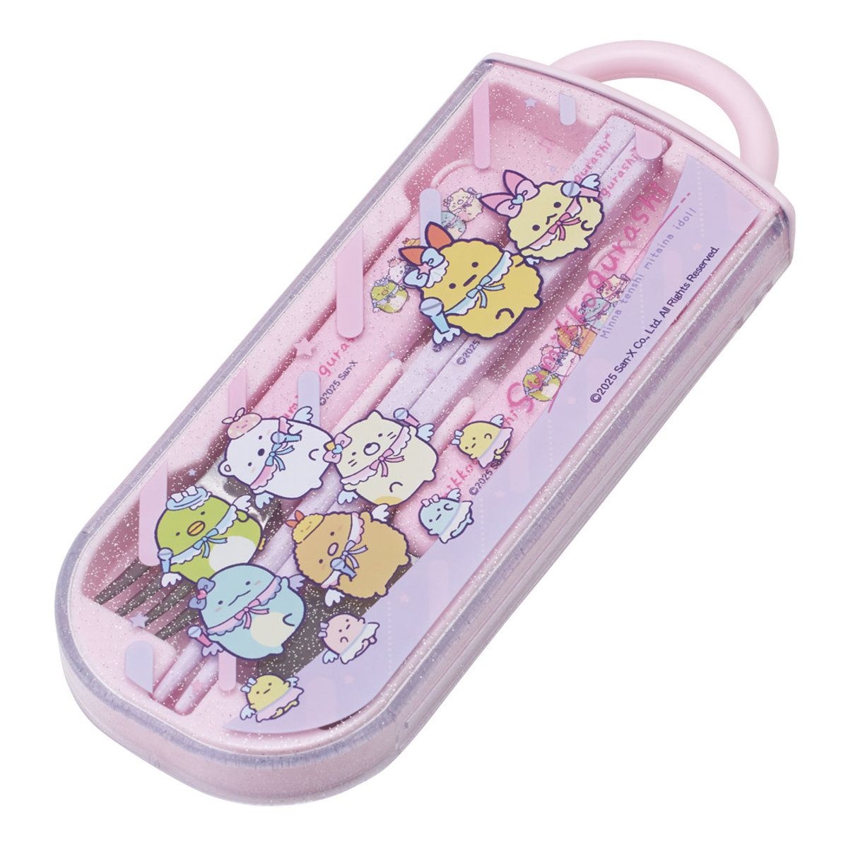 トリオセット 抗菌食洗対応トリオセット すみっコぐらし えびてんアイドル ( 食洗機対応 カトラリーセット お箸 AG 銀 抗菌 子供 日本製 食洗機OK カトラリー お弁当 弁当 幼稚園 保育園 給食 キッズ 抗菌加工 )