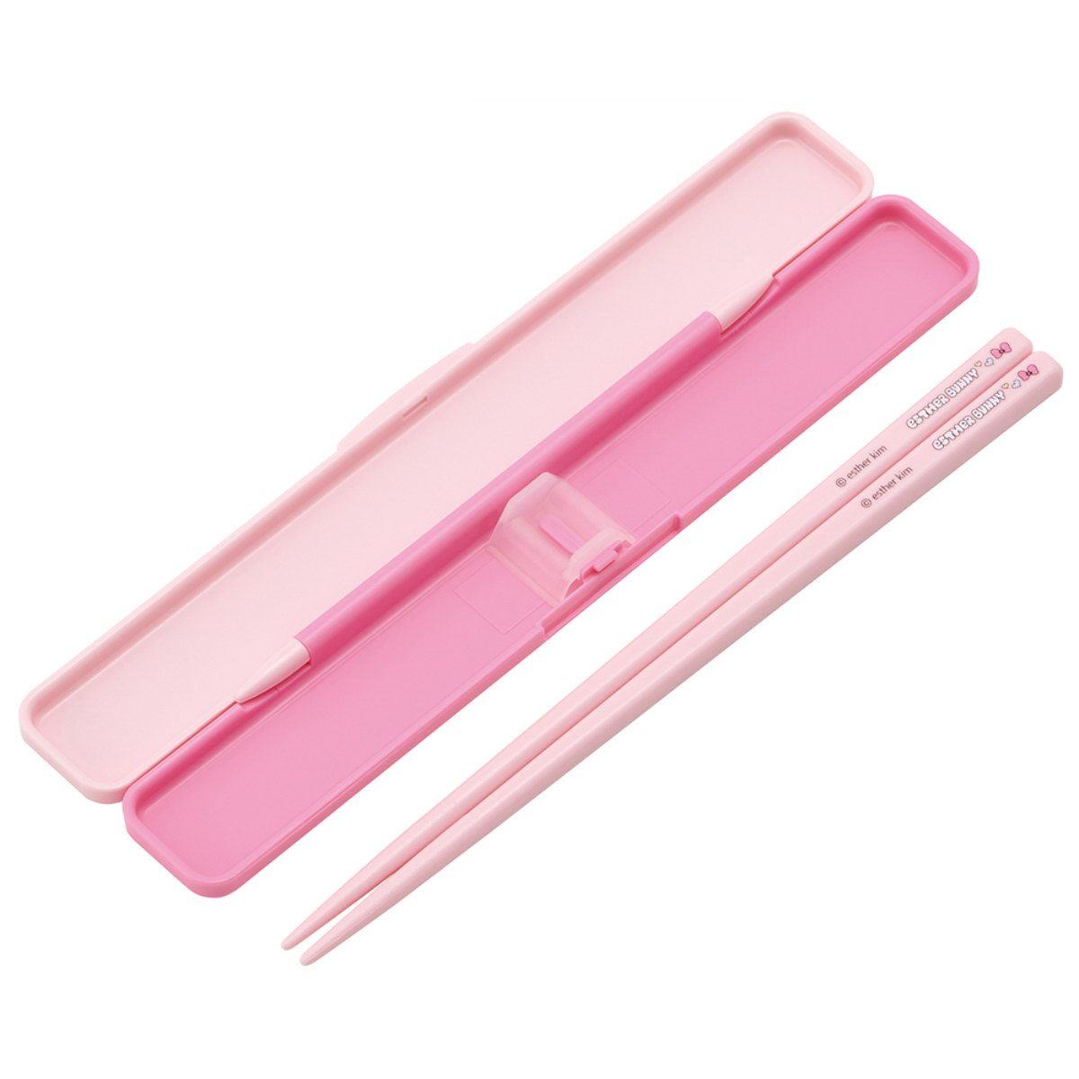 音の鳴らない箸・箸箱セット エスターバニー ( 箸箱セット 箸 お箸 箸箱 セット 食洗機対応 大人用 日本製 食洗器OK 音が鳴らない カトラリーセット 持ち運び 携帯 カトラリー お箸セット 通勤 通学 )