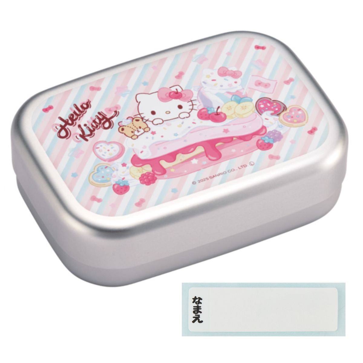 弁当箱 370ml アルミ弁当箱 キティファンシー ( お弁当箱 ランチボックス 一段 保温庫対応 子供 日本製 保温庫 OK お弁当 弁当 幼稚園 保育園 ランチベルト付き 中子付き キッズ )