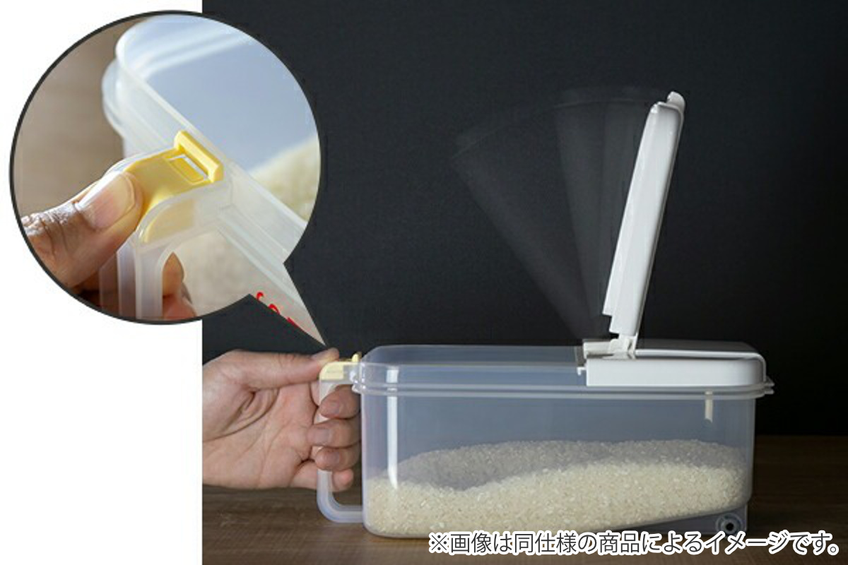 米櫃 2.5kg 冷蔵庫用 米びつ 横型 スヌーピー ( 計量カップ付き 目盛り付き 冷蔵庫 ライスボックス こめびつ おすすめ 無洗米対応 ライスストッカー 米ストッカー コメビツ お米収納 お米保存 キャスター付き キッチン収納 2.5キロ )