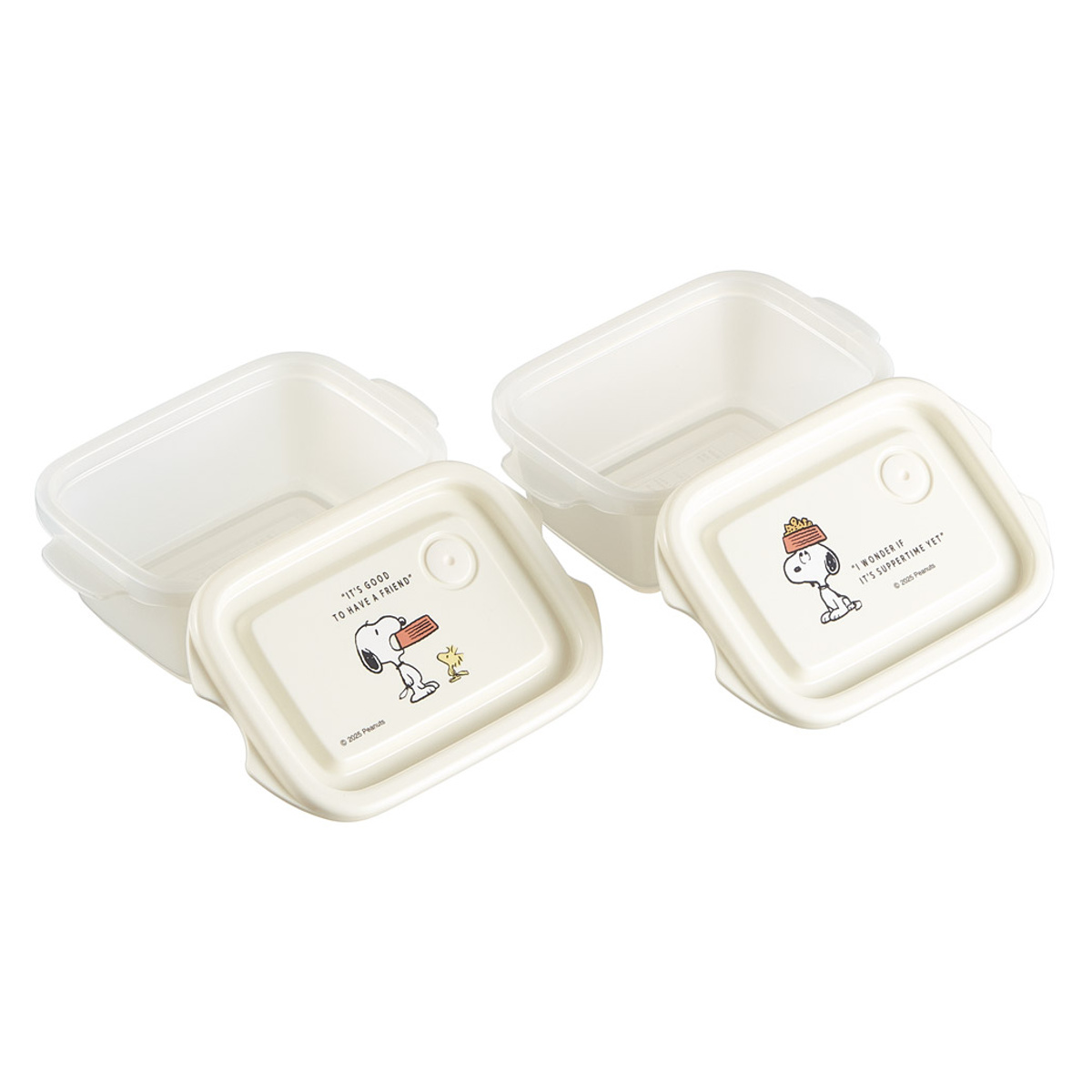 弁当箱 2個入 300ml 抗菌シールボックス2P スヌーピー バッジ ( お弁当箱 抗菌 シールボックス 2個セット レンジ対応 保存容器 2個 セット 抗菌加工 ランチボックス 電子レンジ 対応 1段 アウトドア )