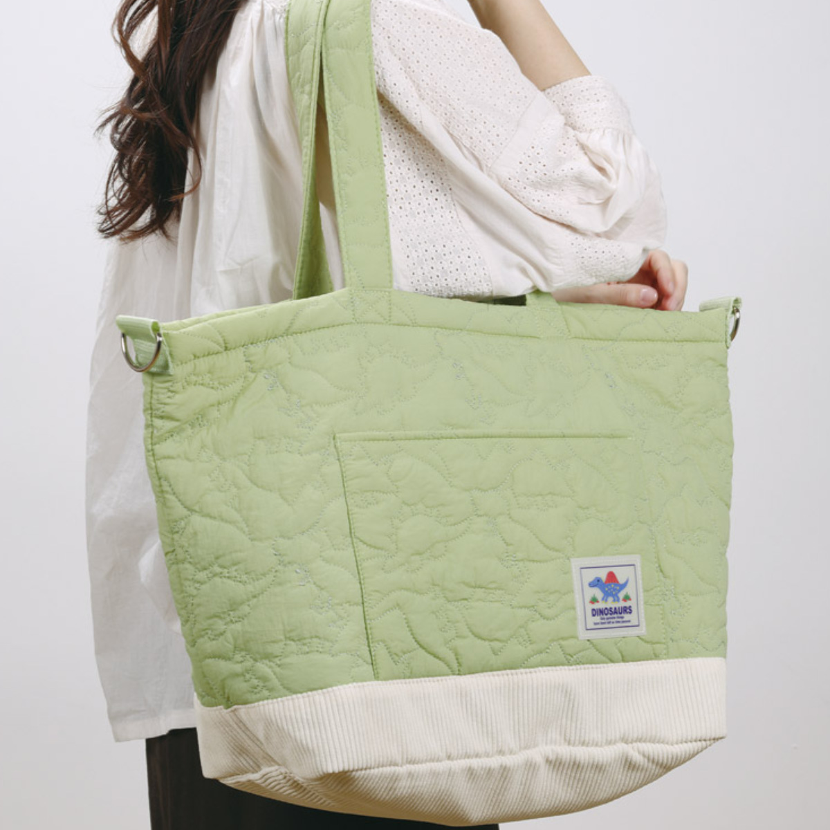 マザーズバッグ イブル生地マザーバッグ ディノサウルス （ ショルダーバッグ トートバッグ マザーバッグ ママ バッグ 軽い 軽量 便利 大容量 ショルダー トート 斜め掛け 2WAY ママバッグ レディース 男女兼用 メンズ ママトート ）