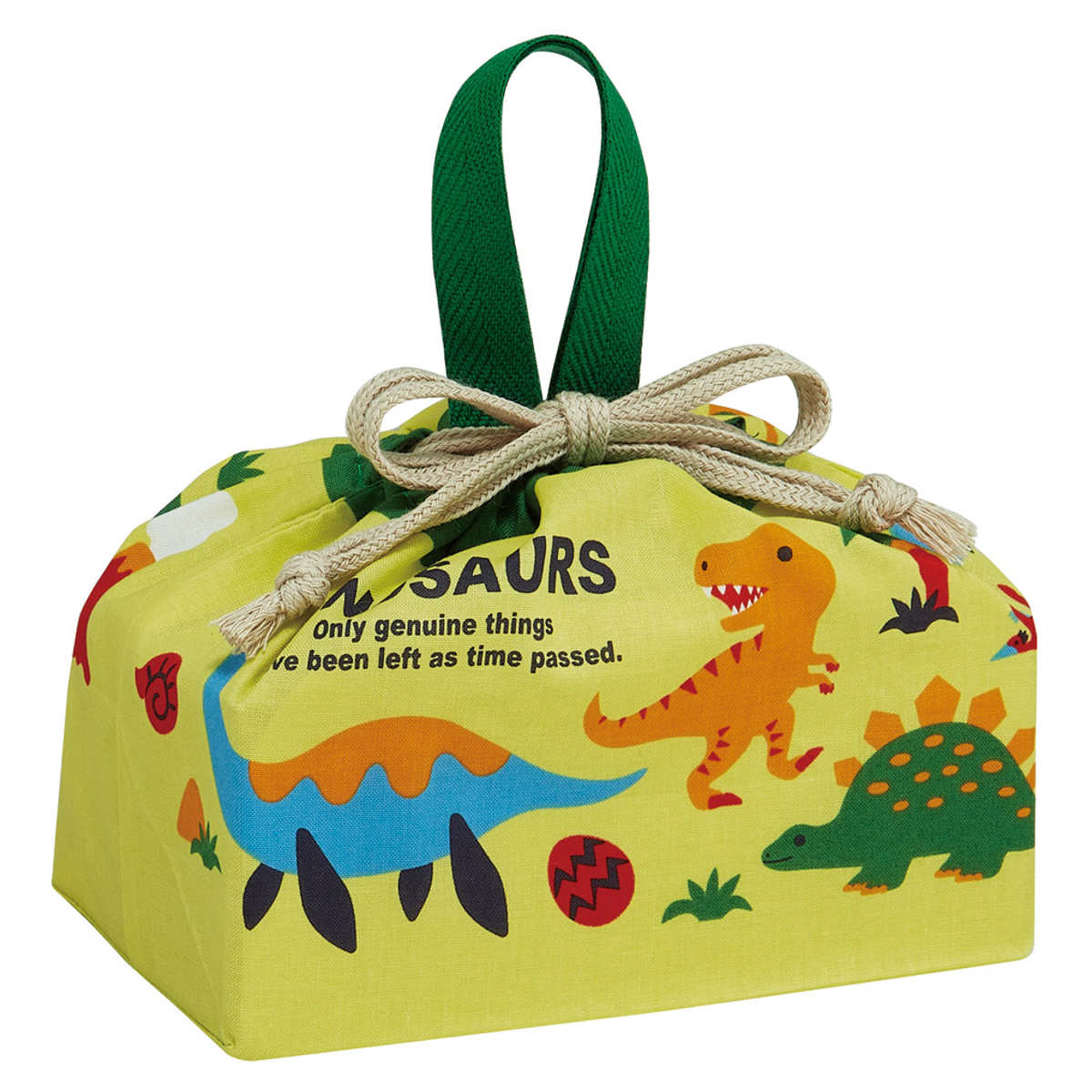 ランチ巾着 ディノ2026 （ 弁当袋 お弁当袋 給食袋 巾着袋 ランチバッグ 子供 お弁当箱 日本製 弁当箱 弁当 給食 袋 弁当巾着 マチ 小物入れ 幼稚園 保育園 キッズ ）