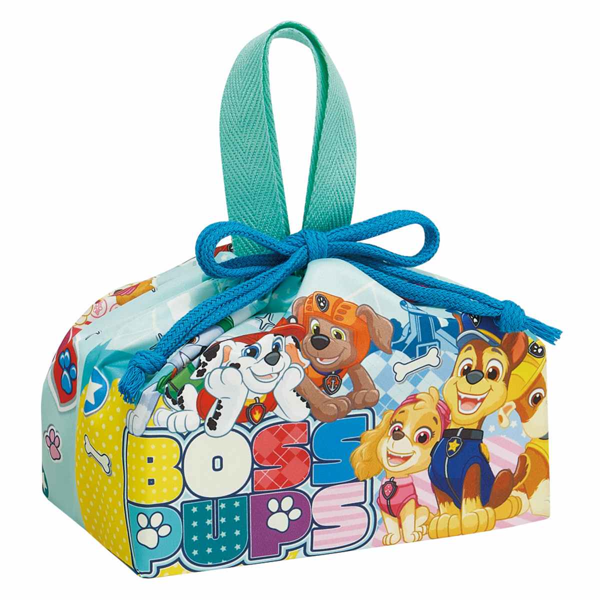 ランチ巾着 パウパト26 （ パウパトロール 弁当袋 お弁当袋 給食袋 巾着袋 ランチバッグ 子供 お弁当箱 日本製 弁当箱 弁当 給食 袋 弁当巾着 マチ 小物入れ 幼稚園 保育園 キッズ ）