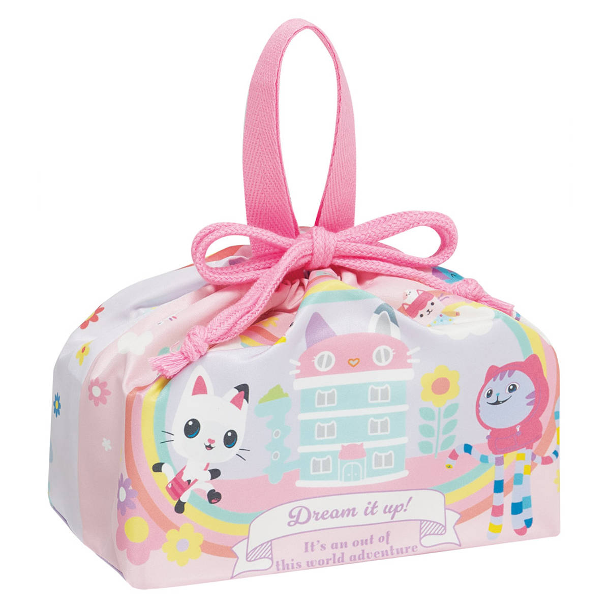 ランチ巾着 ギャビーハウス26 （ ギャビー 弁当袋 お弁当袋 給食袋 巾着袋 ランチバッグ 子供 お弁当箱 日本製 弁当箱 弁当 給食 袋 弁当巾着 マチ 小物入れ 幼稚園 保育園 キッズ ）