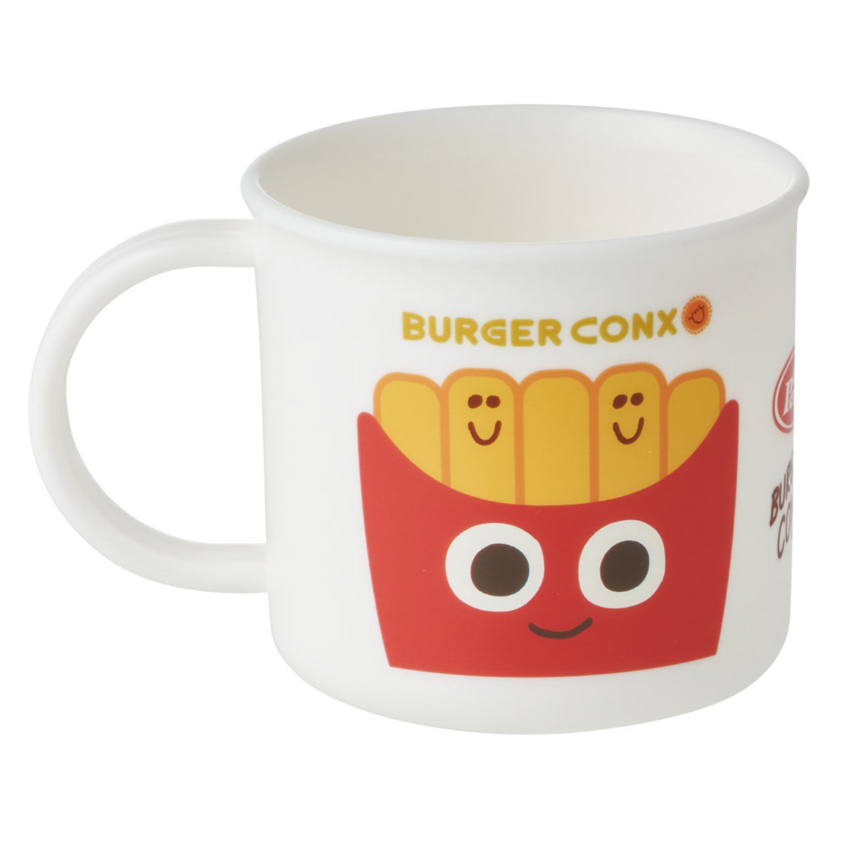 コップ 200ml 食洗機対応プラコップ バーガーHELLO ( プラコップ 耐熱 食洗機対応 レンジ対応 割れにくい 日本製 プラスチック製 食洗機OK レンジOK 給食 小さい 軽量 マグ プラ カップ )