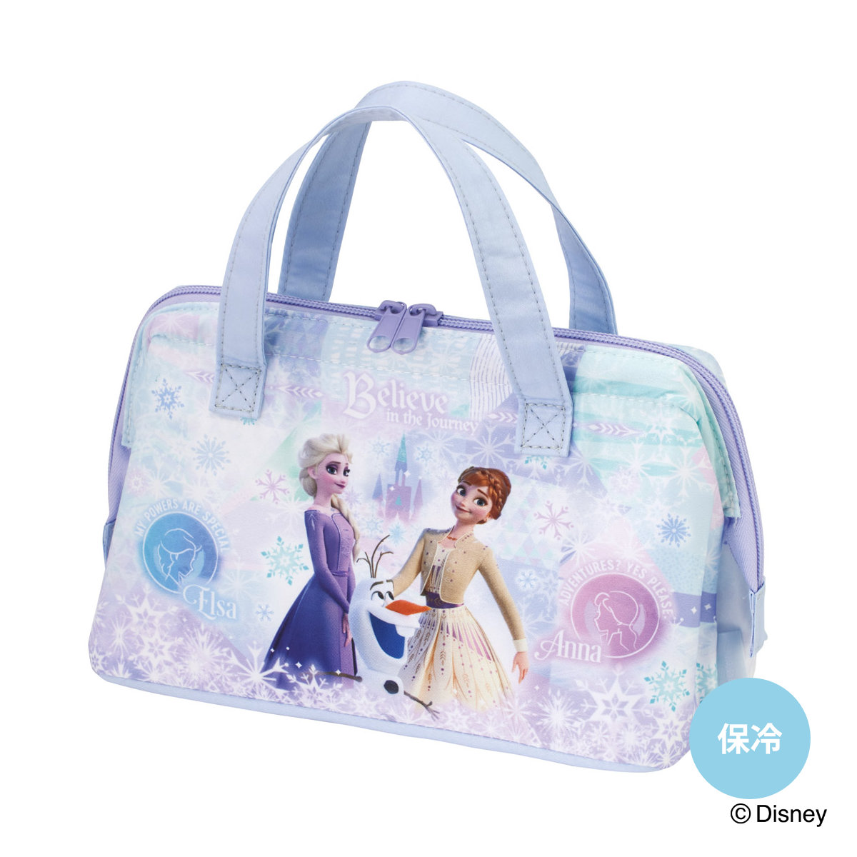 がま口型ランチバッグ アナ雪26 （ アナと雪の女王 がま口型 保冷バッグ 保冷ランチバッグ 保冷 弁当袋 お弁当袋 お弁当入れ Wファスナー お弁当箱 弁当 袋 持ち運び おべんとう袋 ）