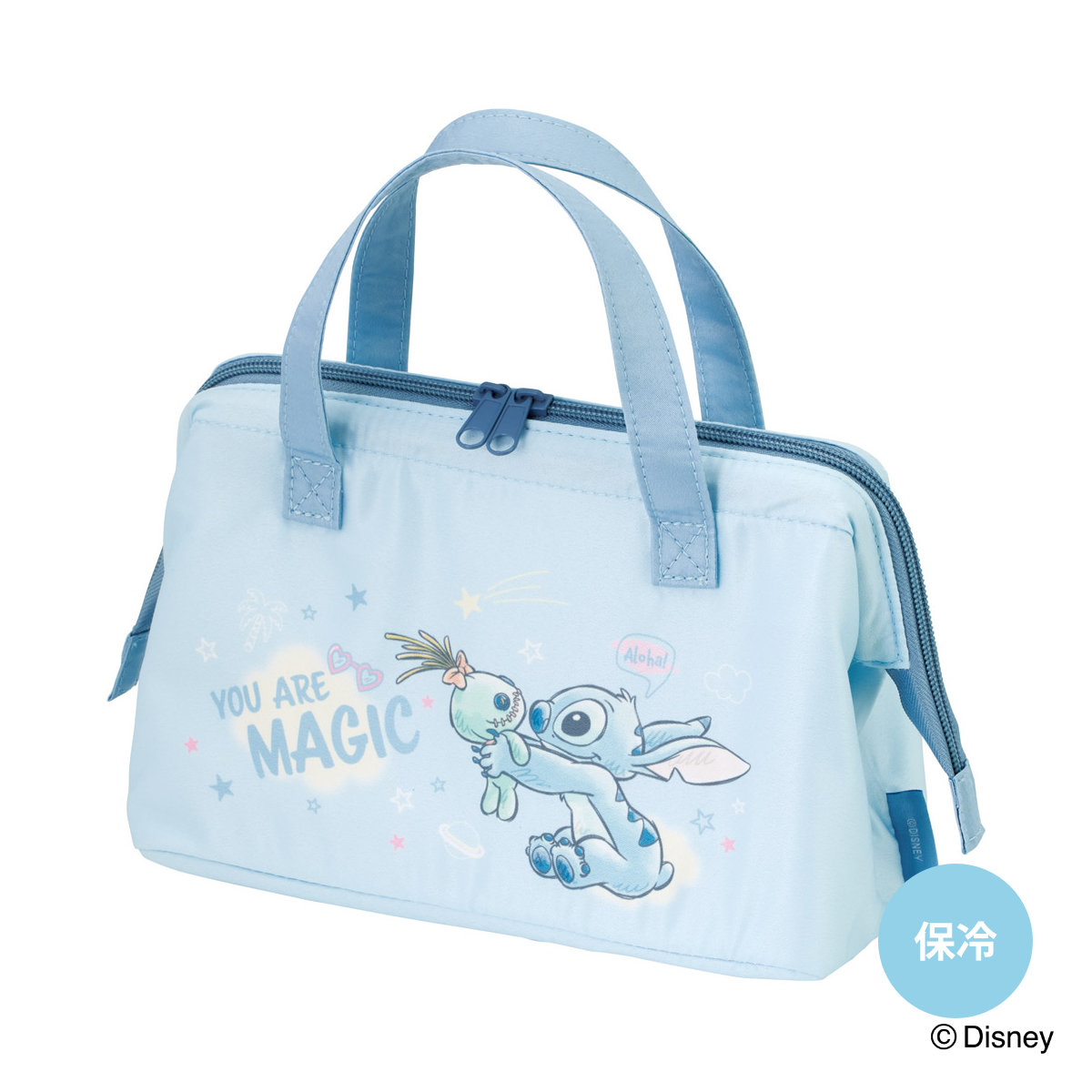 がま口型ランチバッグ スティッチ ハグ （ がま口型 保冷バッグ 保冷ランチバッグ 保冷 弁当袋 お弁当袋 お弁当入れ Wファスナー お弁当箱 弁当 袋 持ち運び おべんとう袋 ）