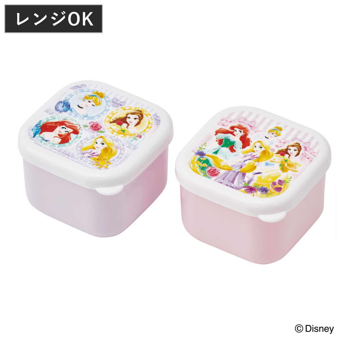 弁当箱 ミニシールボックス2個セット プリンセス26 ( ディズニープリンセス お弁当箱 シールボックス 2個セット レンジ対応 保存容器 日本製 レンジOK 2個 セット ランチボックス デザートケース )