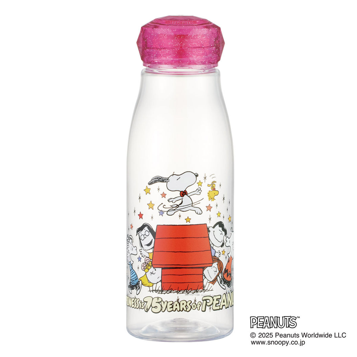 水筒 500ml スタイリッシュブローボトル PEANUTSダンス ( スヌーピー 直飲み ボトル プラボトル こし器付 軽量 プラスチックボトル ダイレクトボトル 直のみ マグ プラスチック スタイリッシュ プラスチック水筒 )