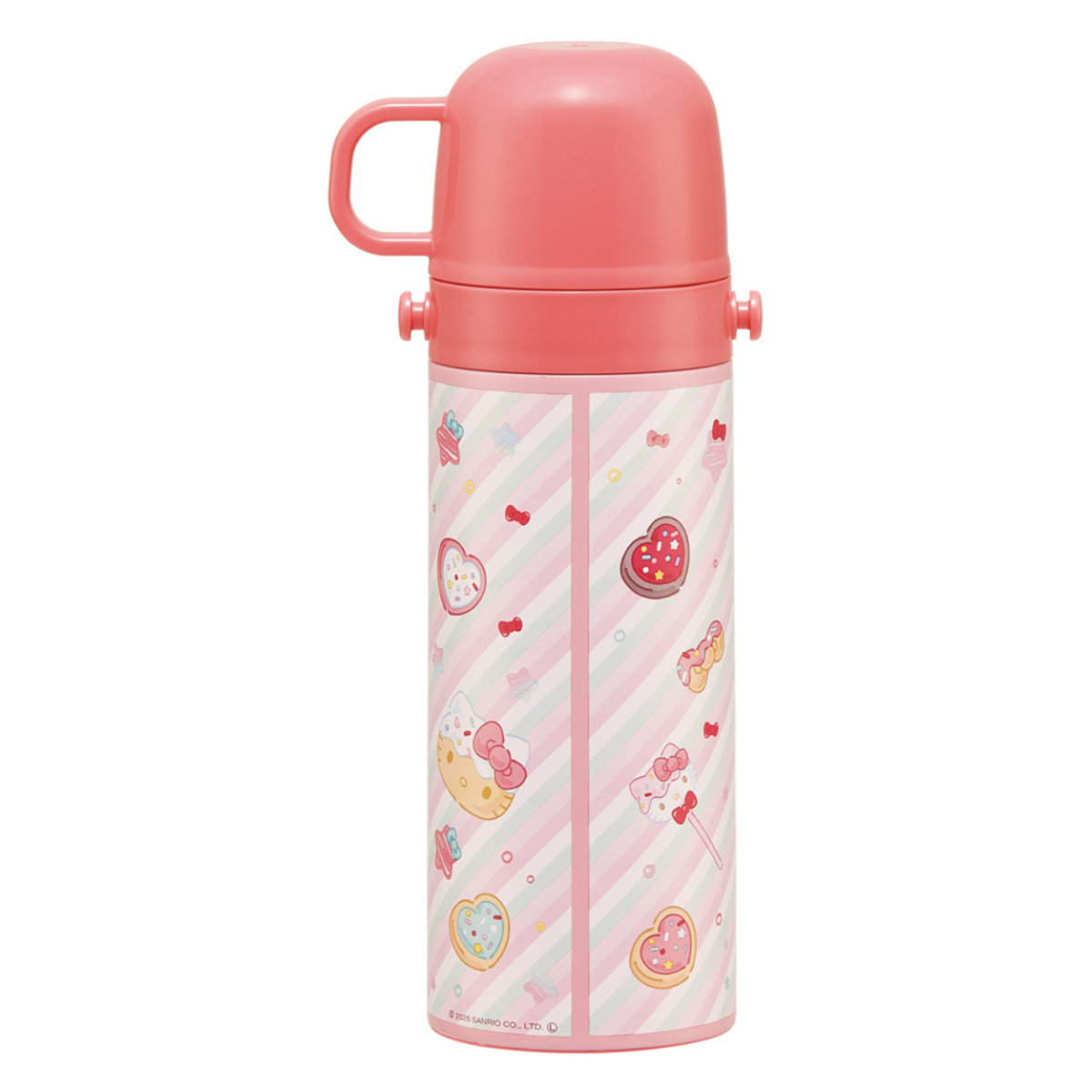 水筒 470ml 430ml 超軽量2WAYステンレスボトル キティファンシー ( 保冷 保温 直飲み コップ付き ワンプッシュ マグボトル コップ飲み 2way 子供用 すいとう ボトル キッズ ワンタッチ ステンレス 超軽量 軽量 )