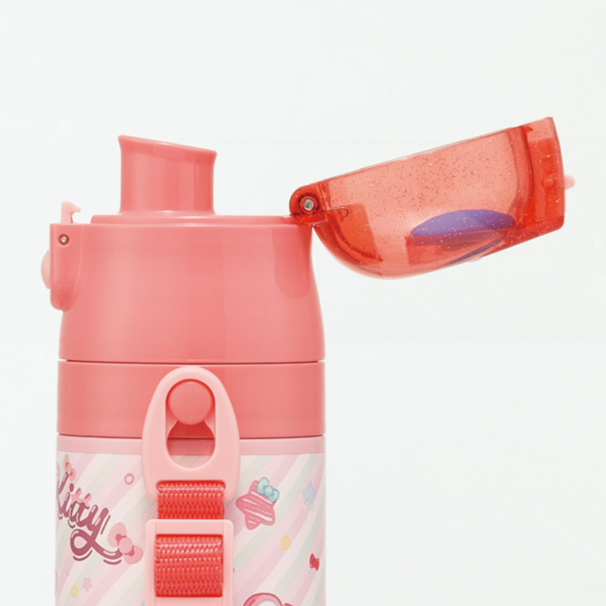 水筒 470ml 430ml 超軽量2WAYステンレスボトル キティファンシー ( 保冷 保温 直飲み コップ付き ワンプッシュ マグボトル コップ飲み 2way 子供用 すいとう ボトル キッズ ワンタッチ ステンレス 超軽量 軽量 )