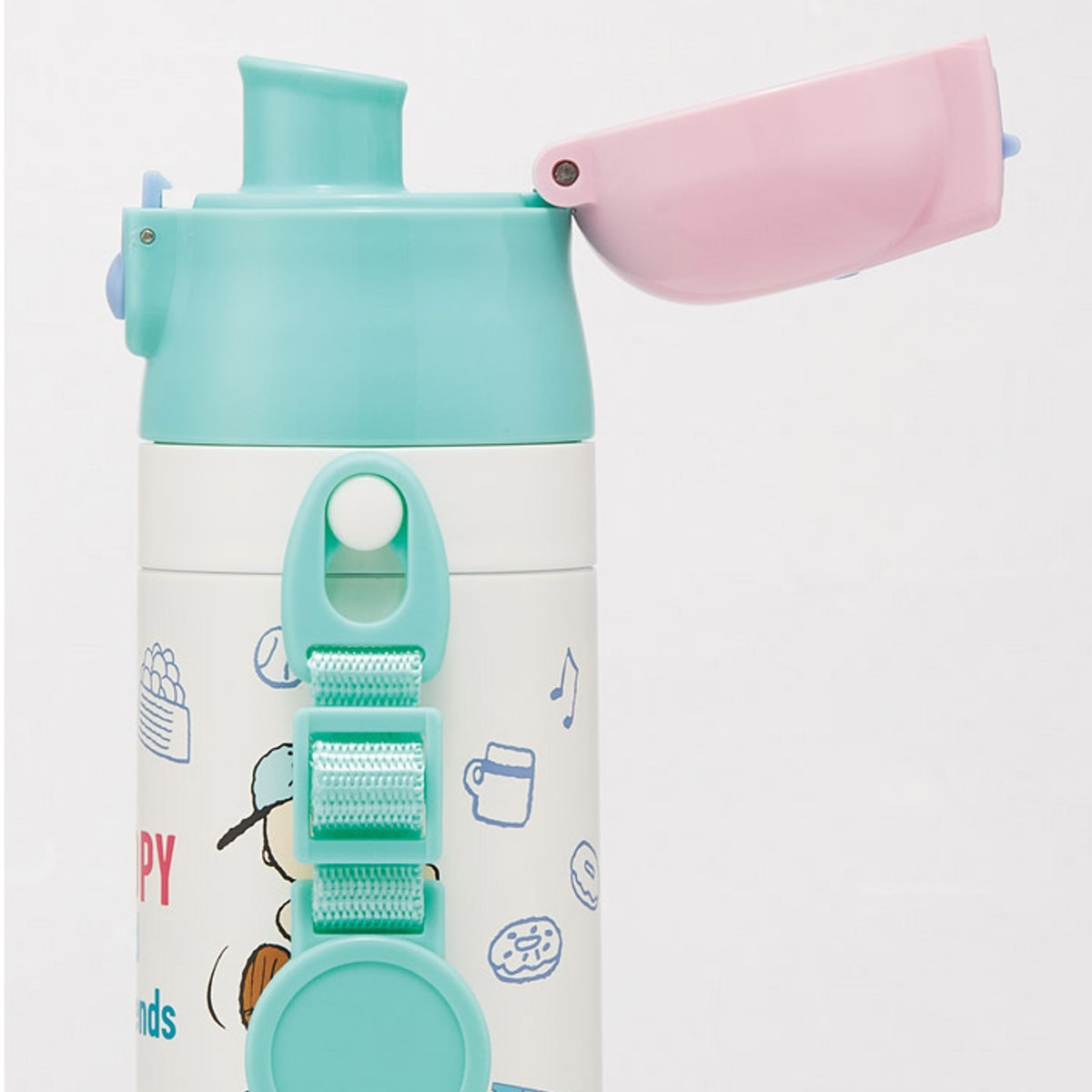 水筒 470ml 超軽量ダイレクトボトル スヌーピー ファンフレンズ ( 保冷 軽量 直飲み ワンタッチ ステンレスボトル 子供用水筒 子供 直のみ 軽い 超軽量 ワンプッシュ ダイレクトボトル ダイレクト ボトル ステンレス )