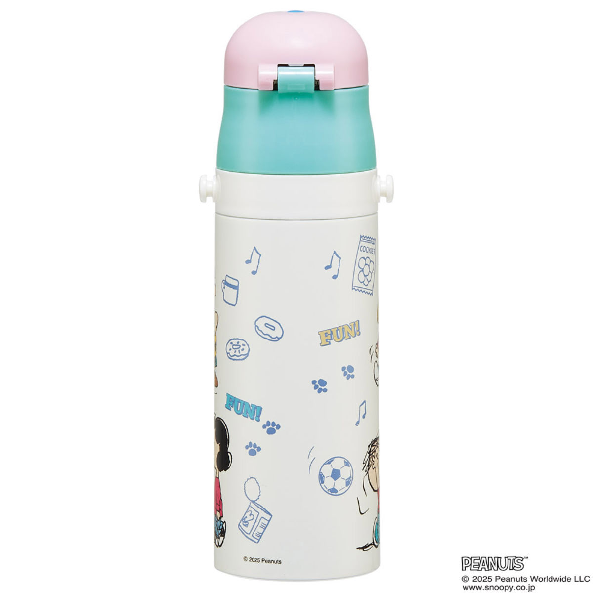 水筒 470ml 超軽量ダイレクトボトル スヌーピー ファンフレンズ ( 保冷 軽量 直飲み ワンタッチ ステンレスボトル 子供用水筒 子供 直のみ 軽い 超軽量 ワンプッシュ ダイレクトボトル ダイレクト ボトル ステンレス )