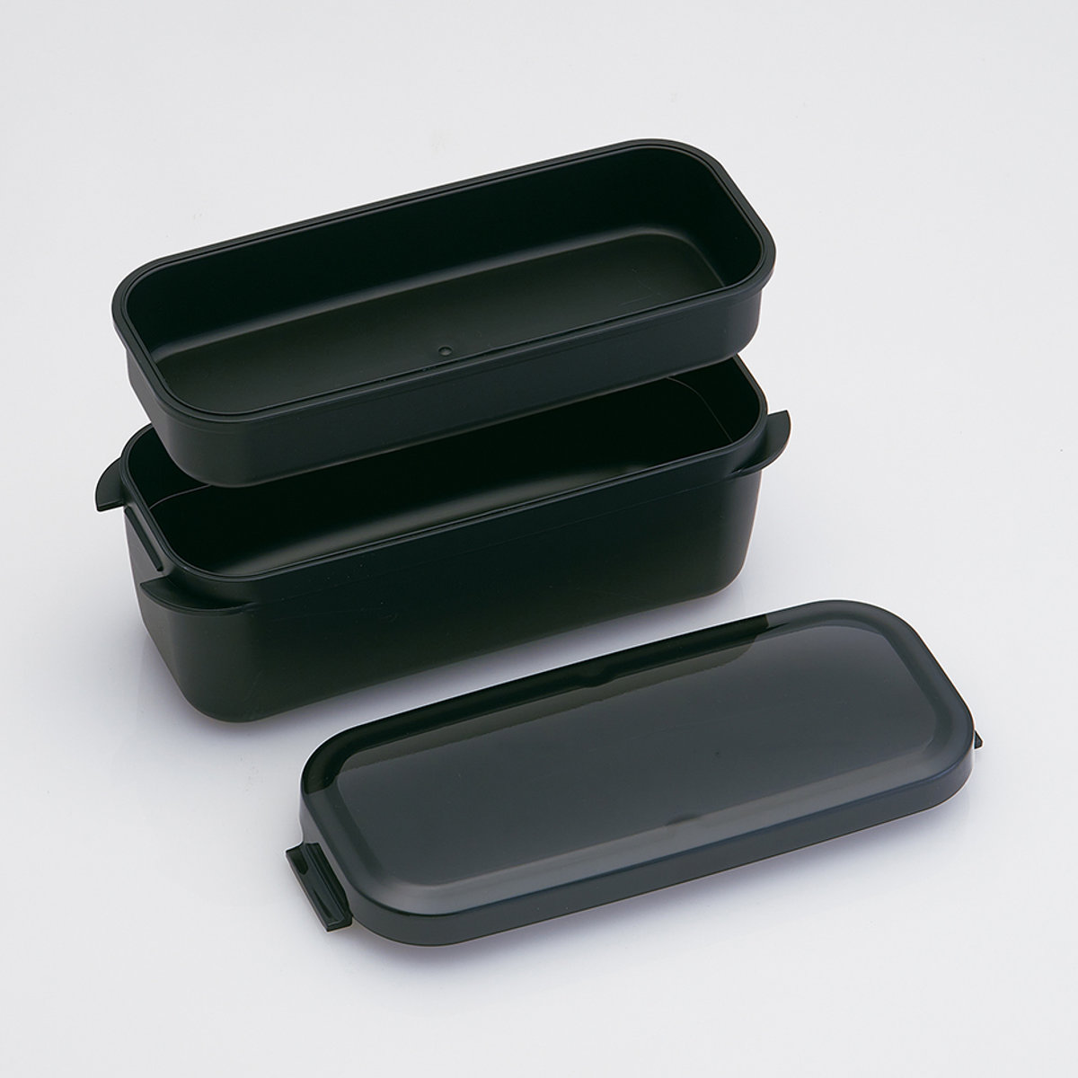 弁当箱 930ml ラク洗2段ランチボックス パッキン一体 ( お弁当箱 ランチボックス レンジ対応 食洗機対応 2way 日本製 レンジOK 食洗機OK 一段 二段 弁当 お弁当 洗いやすい 大人 子ども ) 【サンドホワイト】 サンドホワイト