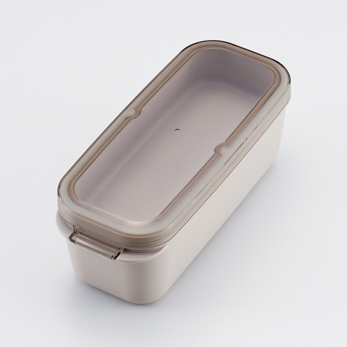 弁当箱 930ml ラク洗2段ランチボックス パッキン一体 ( お弁当箱 ランチボックス レンジ対応 食洗機対応 2way 日本製 レンジOK 食洗機OK 一段 二段 弁当 お弁当 洗いやすい 大人 子ども ) 【サンドホワイト】 サンドホワイト