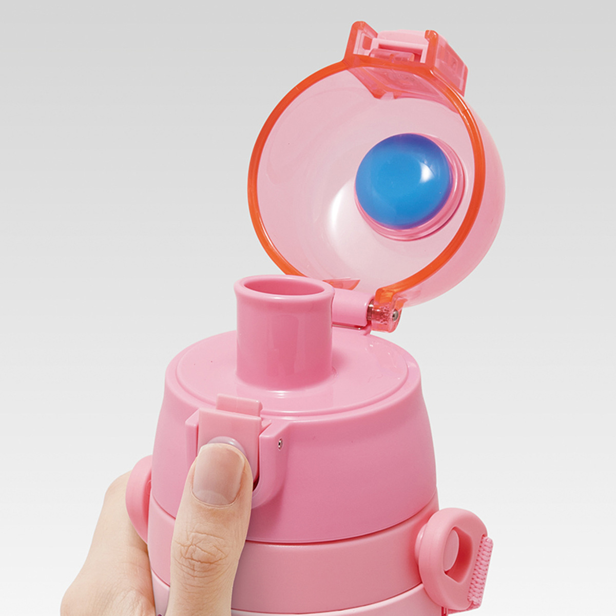 水筒 480ml 3Dロック付ダイレクトボトル マイメロディマシュグミ ( 直飲み ステンレス 3D ダイレクトボトル 保冷 子供 幼稚園 保育園 ボトル ワンプッシュボトル 子供用水筒 直のみ ワンタッチ キッズ ショルダーベルト付き )