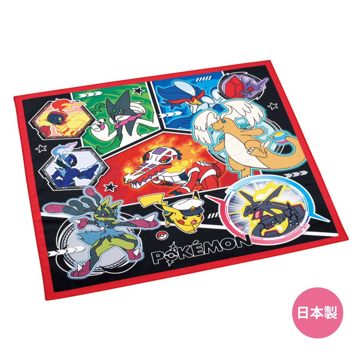 ランチクロス ポケモン26 （ ナフキン ランチョンマット 弁当包み 三角巾 給食ナフキン 日本製 お弁当箱 弁当 弁当箱 包み 入れ 子供用 幼稚園 保育園 給食 キッズ 正方形 子供 ）