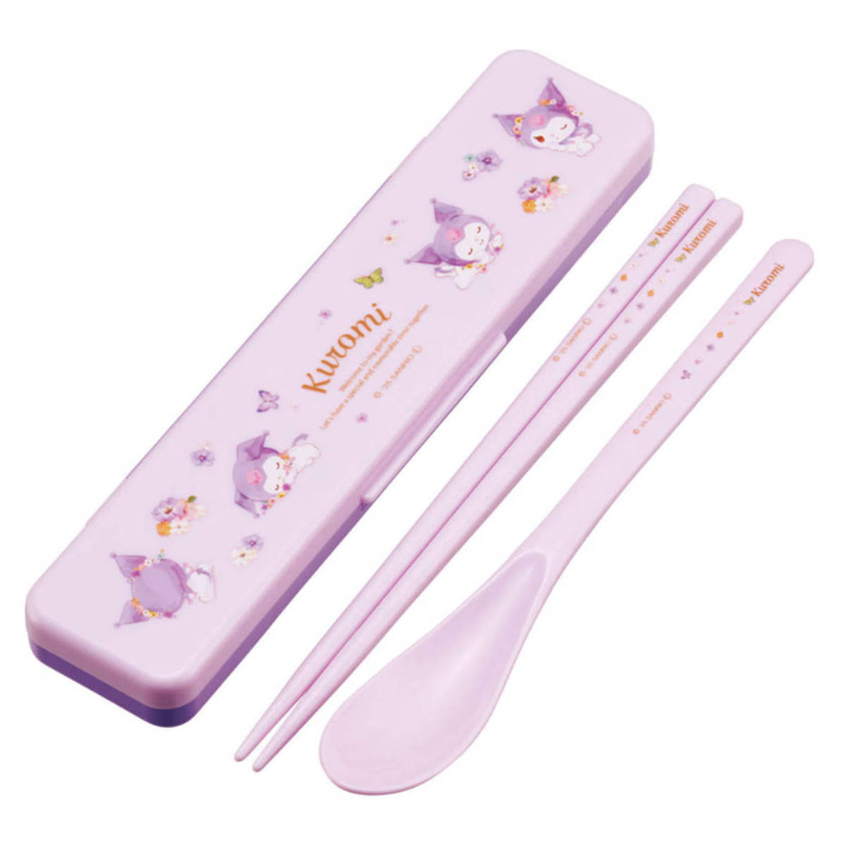 コンビセット 箸 スプーン クロミパステル水彩花柄 ( 食洗機対応 18センチ お箸 音の鳴らない カトラリー 日本製 食洗機OK カトラリーセット 持ち運び お弁当 弁当 箸箱 )