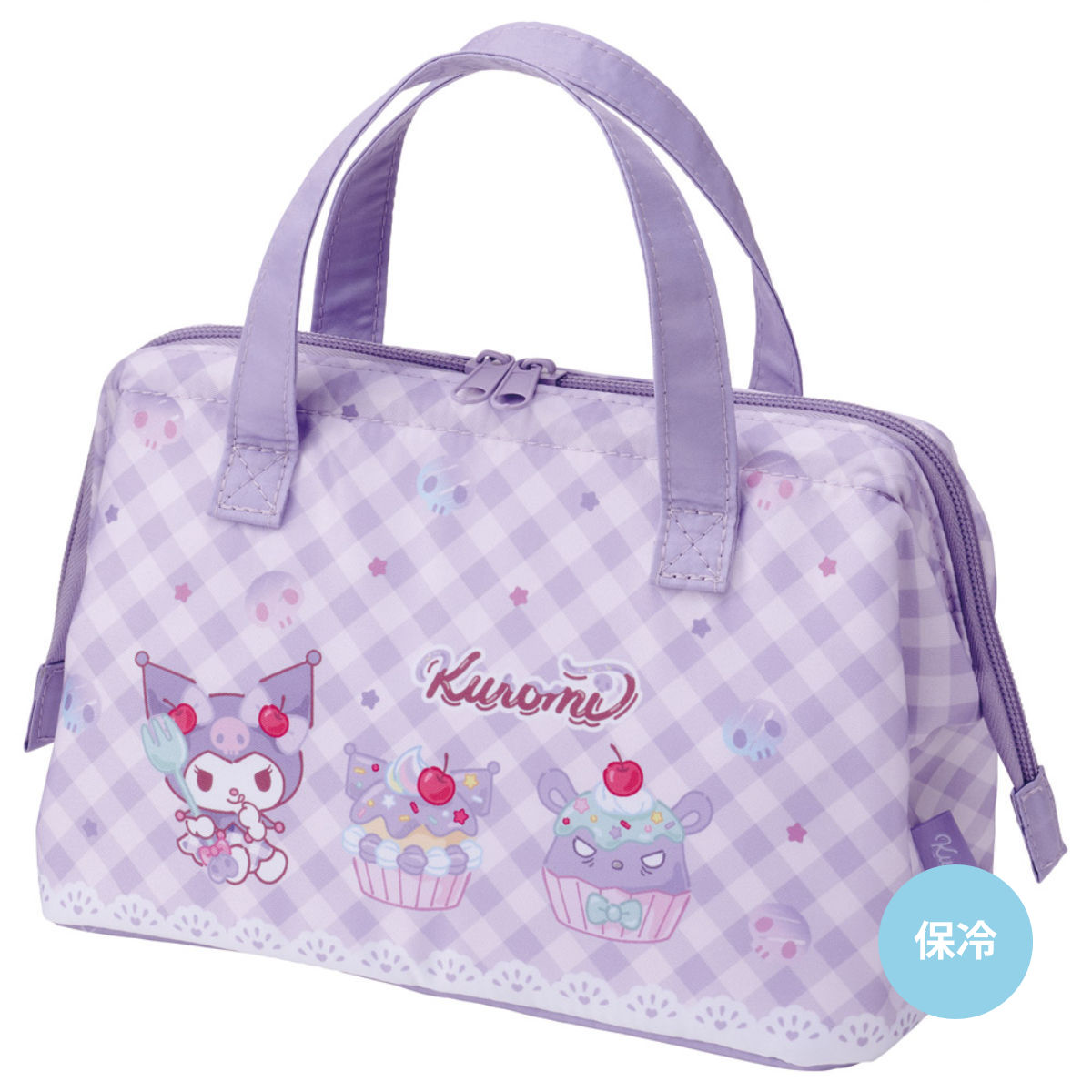 がま口型ランチバッグ 子供用がま口ランチバッグ クロミファンシー （ がま口型 保冷バッグ 保冷ランチバッグ 保冷 弁当袋 お弁当袋 お弁当入れ Wファスナー お弁当箱 弁当 袋 持ち運び おべんとう袋 ）