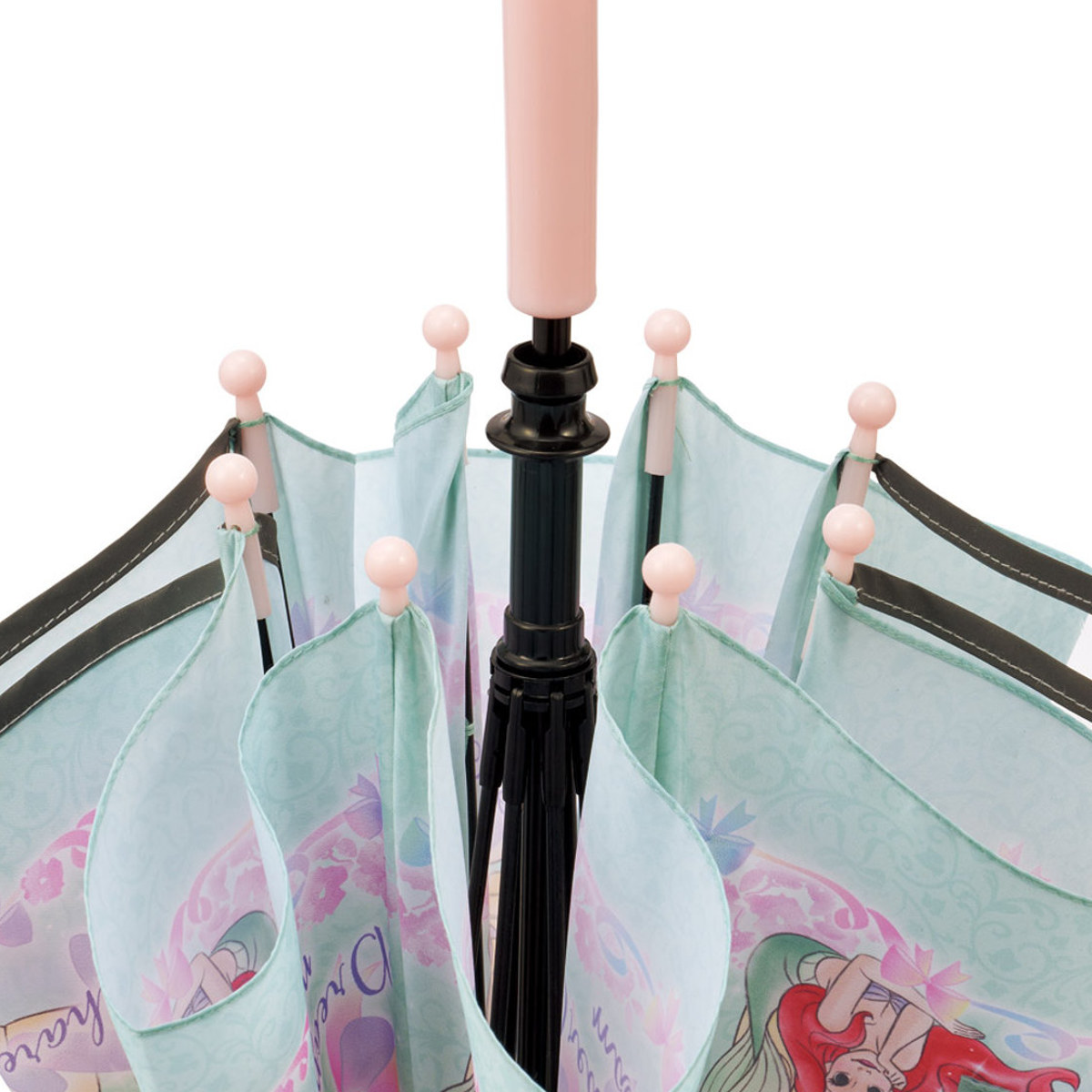 傘 子ども傘 40cm ディズニー プリンセス ( かさ 透明窓付き 軽量 丈夫 折れにくい 手開き 安全カバー 子供用 幼児 雨傘 雨具 カサ 3歳 4歳 5歳 軽い ネームタグ 透明窓 通園 保育園 幼稚園 適応身長 95〜105cm キャラクター )