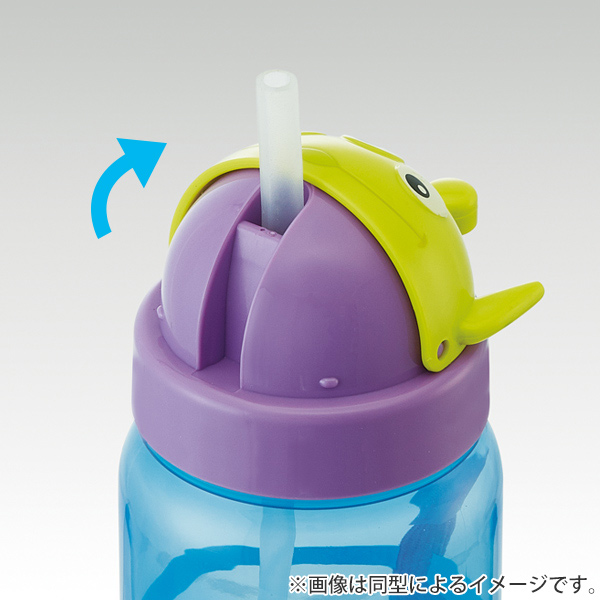 水筒 ストロー プラスチック ダイカットストロー式 ウォーターボトル 350ml キャラクター 子供 エイリアン ストロー付き ストラップ付き 幼稚園 スケーター ベビー 安値 キッズ グッズ 保育園 幼児 ストロー付き水筒 Pbs3std