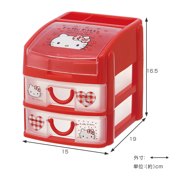 収納 引き出し ボックス ミニチェスト ハローキティ チェスト 小物入れ 収納ボックス 全国一律送料無料 収納ケース プラスチック 小物 小さい 入れ 引出 小物収納 文具 文房具 小物整理 卓上整理 卓上 ミニ 引出し