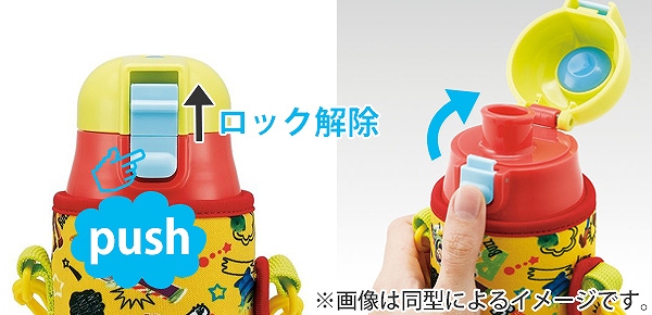 Lohaco 水筒 ステンレス 直飲み ワンプッシュボトル カバー付 キッズ ショルダー付 580ml キャラクター ポケモン18 子供 保育園 幼稚園 保冷 ステンレスボトル 超軽量 かわいい ダイレクトボトル ポケモン スケーター Ksdc6n 水筒 マグボトル リビングート ロハコ店