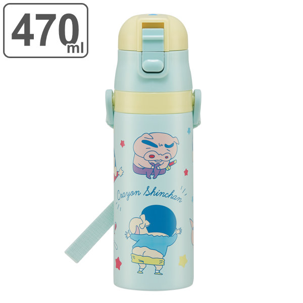 Dショッピング 水筒 ステンレス 直飲み 軽量 ダイレクトボトル クレヨンしんちゃん 470ml 子供 しんちゃん ステンレスボトル 保冷 キッズ すいとう 幼稚園 保育園 子供用 軽い キャラクター キャップロック ランチグッズ お弁当グッズ Ag 銀 カテゴリ 水筒の