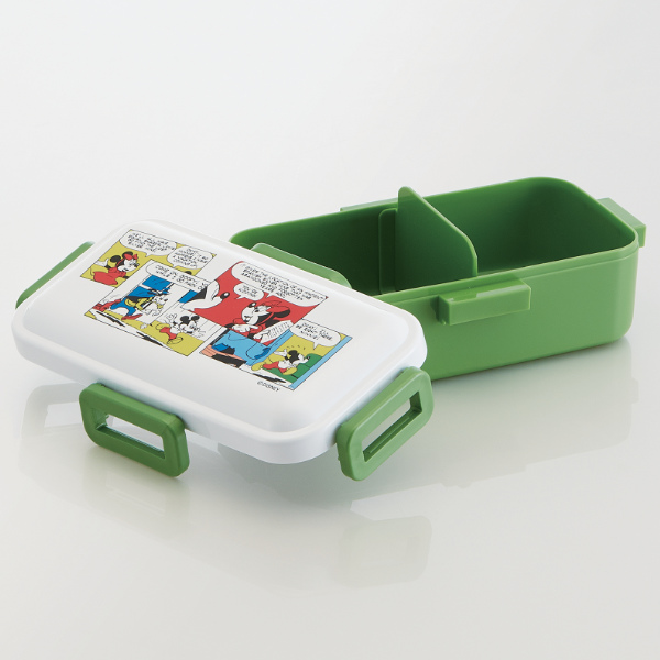 お弁当箱 1段 530ml ふわっと ミッキーマウス レトロコミック ミッキー 弁当箱 ランチボックス 弁当 ディズニー お弁当 レンジ対応 新商品 新型 食洗機対応 キャラクター 4点ロック 一段 ふわっと弁当箱 ドーム型 仕切り付き