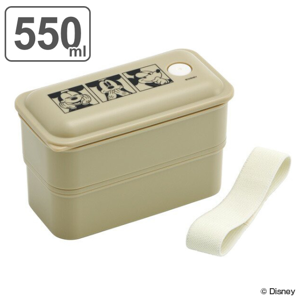 dショッピング |弁当箱 2段 抗菌 550ml パッキン一体型 ミッキーマウス