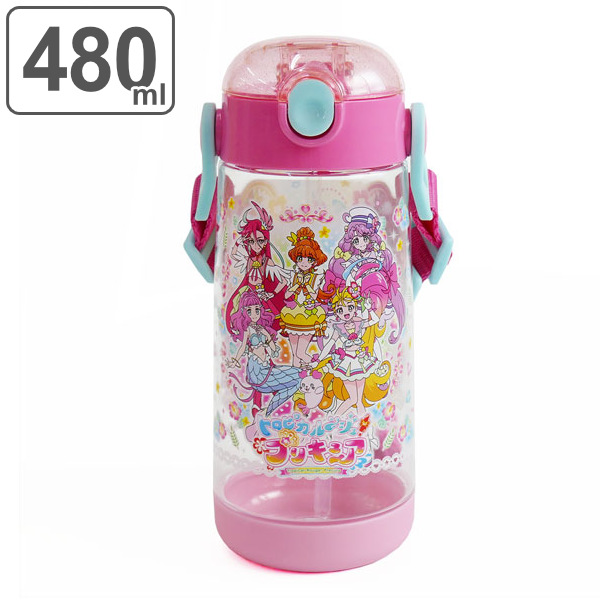 dショッピング |水筒 キッズ 480ml ワンプッシュ ストローボトル トロピカル～ジュ！プリキュア （ トロピカルージュプリキュア すいとう  子供用水筒 ワンタッチ 子供 ワンプッシュボトル プラスチック製 幼稚園 保育園 軽量 透明 キャラクター ） | カテゴリ：水筒の販売 ...