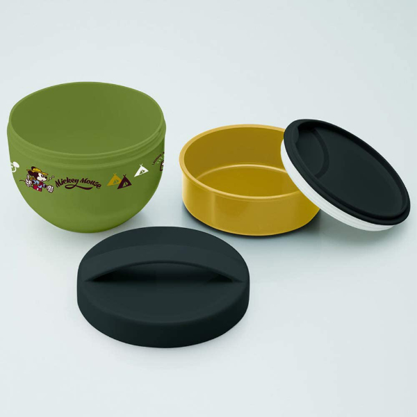 お弁当箱 2段 丼 560ml ミッキーマウス アウトドア ミッキー 弁当箱 ランチボックス 食洗機対応 レンジ対応 食洗機ok レンジok 弁当 超歓迎された お弁当 二段 ランチジャー カフェ丼 カフェ丼ランチ 丼ぶり どんぶり型弁当箱 女子
