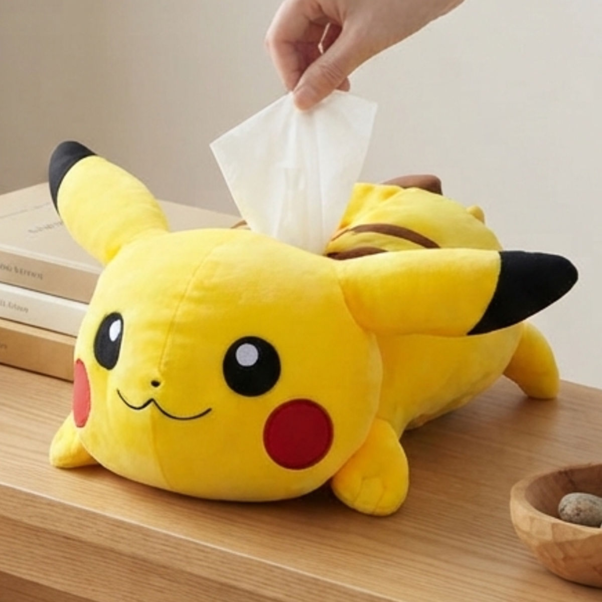 ティッシュケース ポケモン ピカチュウ 寝そべり （ ティッシュカバー