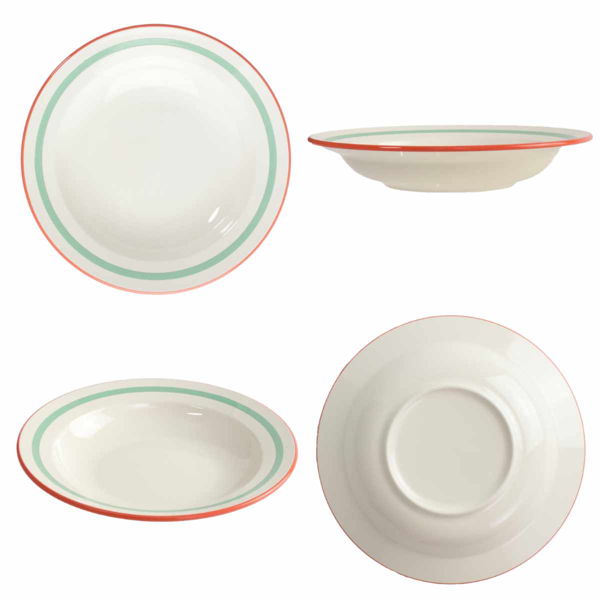 クーププレート 24cm Linea ( 食洗機対応 電子レンジ対応 深皿 皿 お皿 大皿 軽い 割れにくい カレー皿 パスタ皿 ピラフ チャーハン サラダ おしゃれ ) 【グリーン】 グリーン