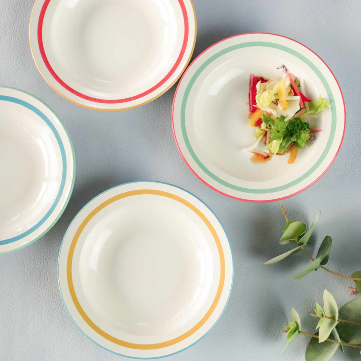 クーププレート 18cm Linea ( 食洗機対応 電子レンジ対応 深皿 皿 お皿 中皿 軽い 割れにくい ピラフ チャーハン サラダ 煮込み料理 おしゃれ ) 【グリーン】 グリーン