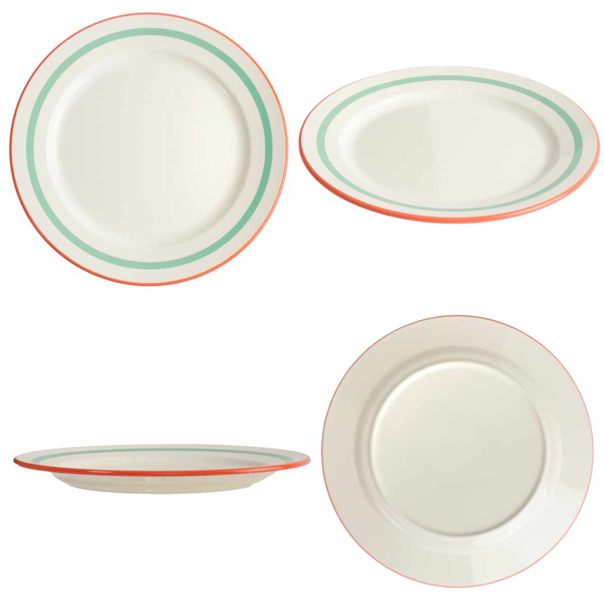 プレート 24cm Linea ( 食洗機対応 電子レンジ対応 皿 お皿 大皿 平皿 軽い 割れにくい ワンプレート モーニングプレート 盛り皿 メイン料理 おしゃれ ) 【グリーン】 グリーン