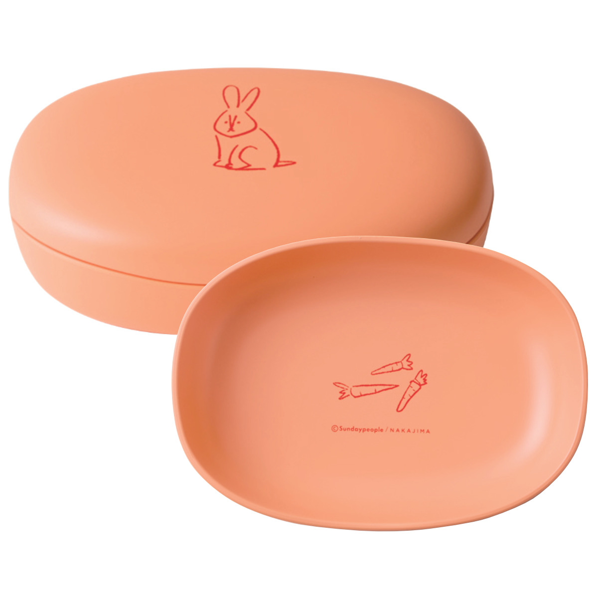 プレート フタ付き 16cm Mogugu どーぶつ プラスチック ( 食洗機対応 電子レンジ対応 子ども用食器 皿 お皿 中皿 アニマル 動物 キッズプレート 子ども 子供用 ふた付き 軽い 割れにくい ネコ ウサギ ライオン おしゃれ ) 【ネコ】 ネコ