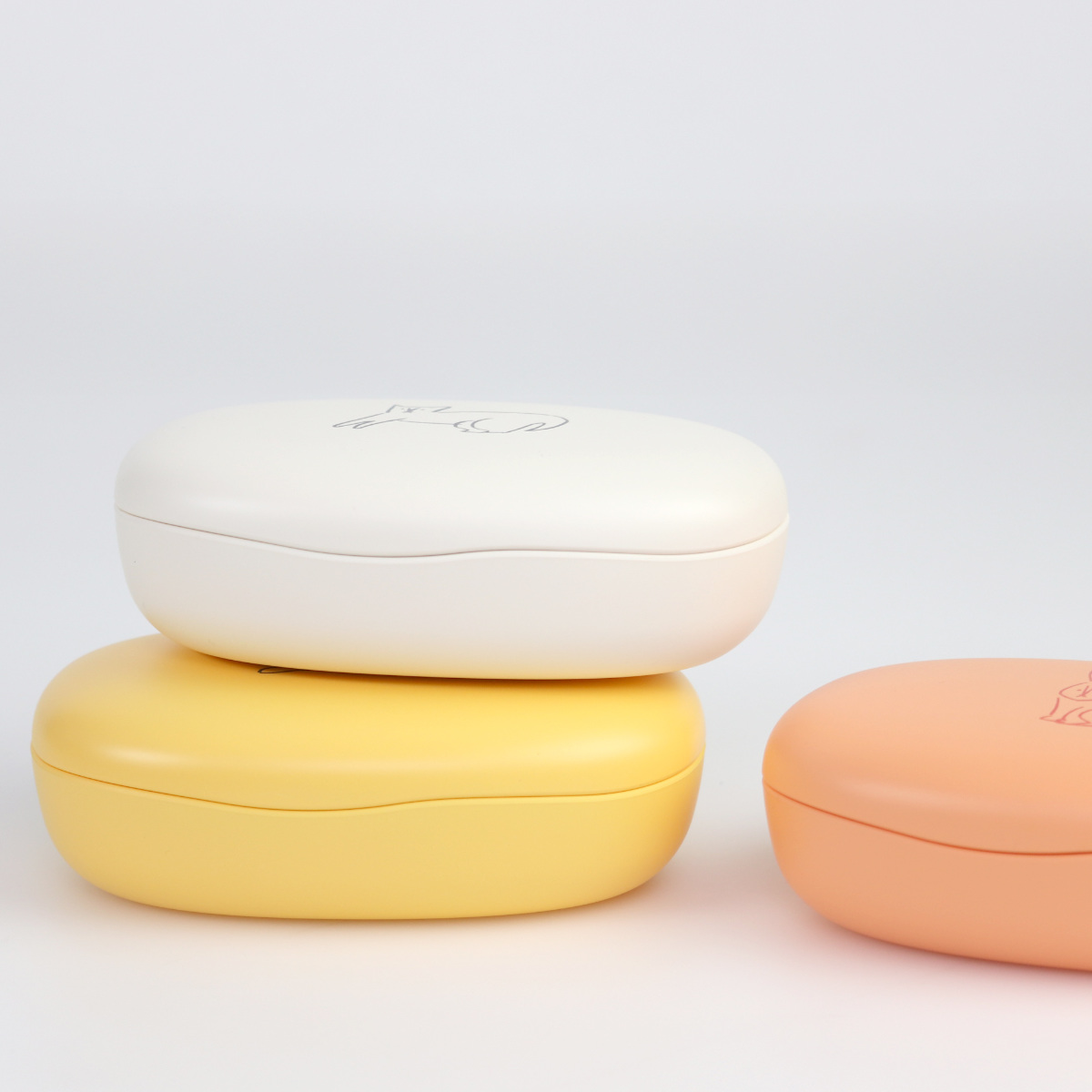 プレート フタ付き 16cm Mogugu どーぶつ プラスチック ( 食洗機対応 電子レンジ対応 子ども用食器 皿 お皿 中皿 アニマル 動物 キッズプレート 子ども 子供用 ふた付き 軽い 割れにくい ネコ ウサギ ライオン おしゃれ ) 【ネコ】 ネコ