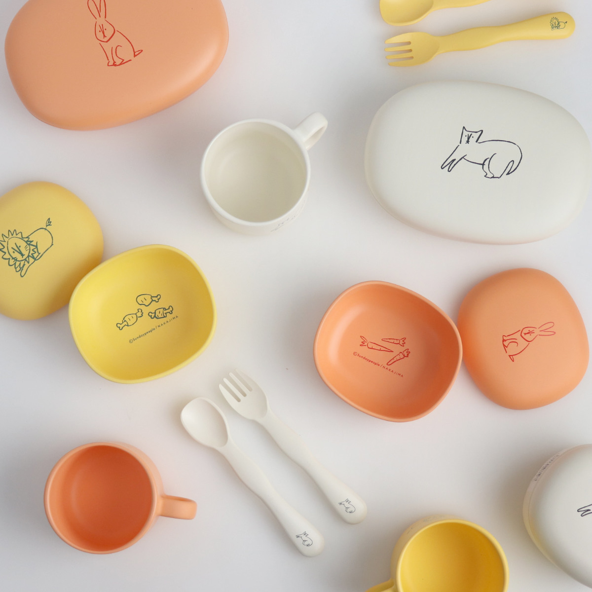 プレート フタ付き 16cm Mogugu どーぶつ プラスチック （ 食洗
