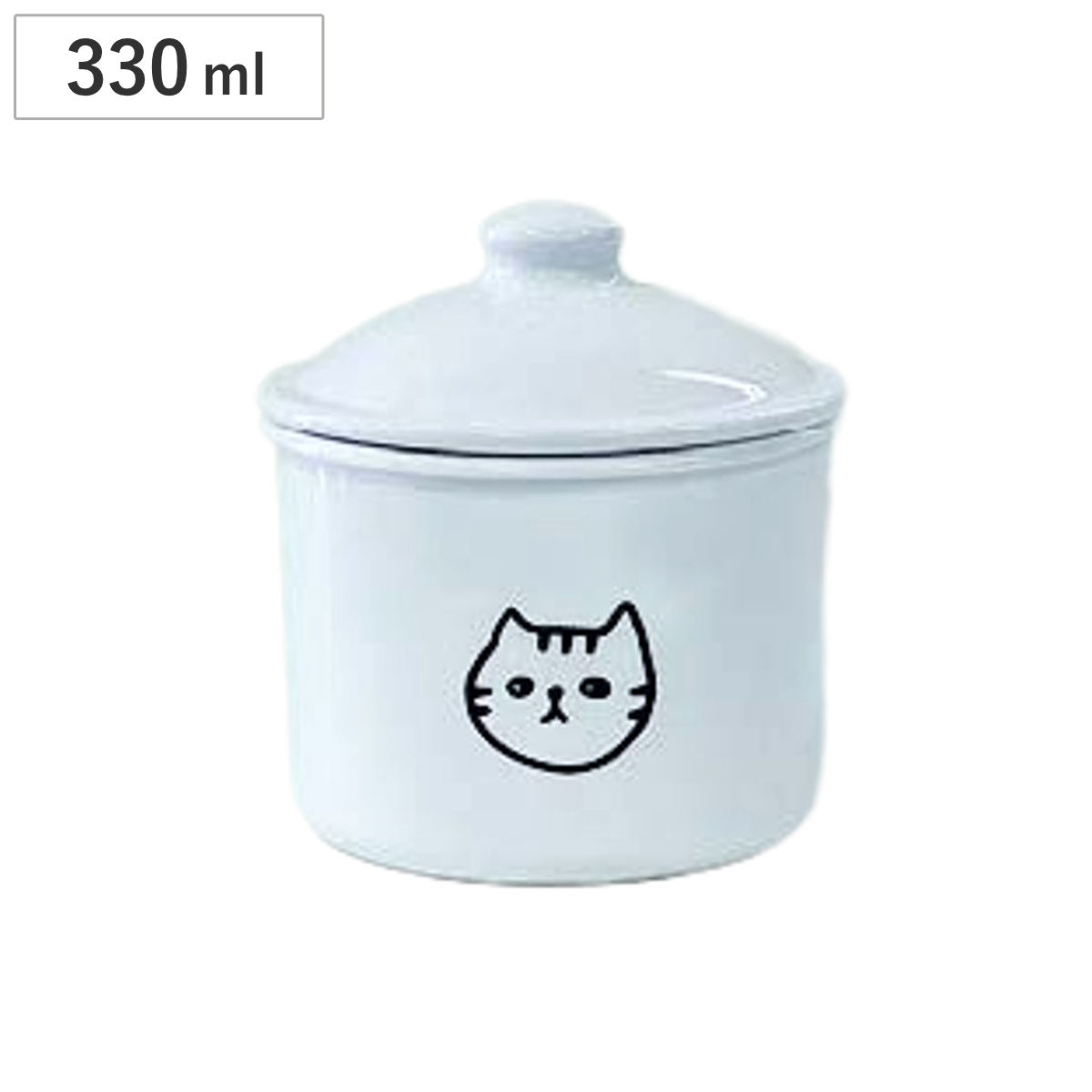 保存容器 330ml NECO ラウンドストッカー トラ 丸型 （ 食品保存容器 保存 容器 フードストッカー キャニスター プラスチック 調味料入れ 調味料保存 食品保存 調味料ポット 調味料容器 ストッカー 白 おしゃれ ネコ ねこ 猫 ）