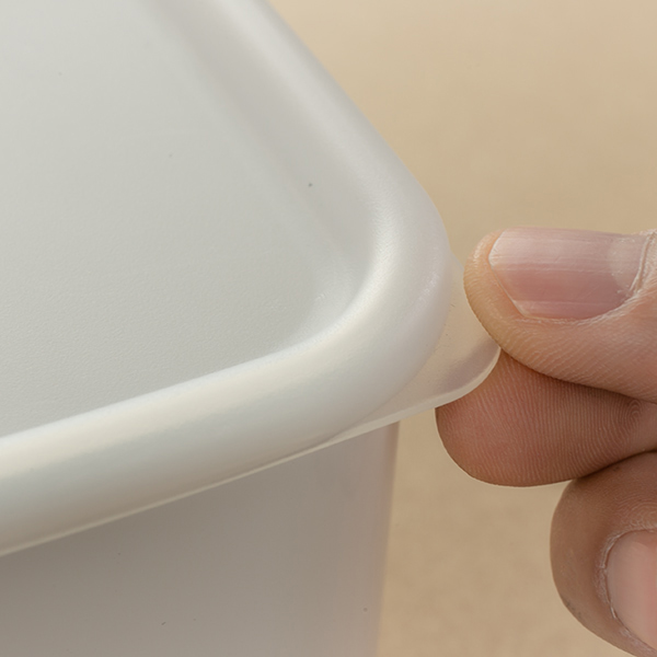 保存容器 1L 角型 PFF食べ物ストッカー さかな ( 保存 容器 フードストッカー キャニスター 電子レンジ対応 冷凍庫対応 食洗器対応 ストッカー スタッキング 白 おしゃれ 割れない 軽量 )