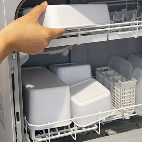 保存容器 1L 角型 PFF食べ物ストッカー さかな ( 保存 容器 フードストッカー キャニスター 電子レンジ対応 冷凍庫対応 食洗器対応 ストッカー スタッキング 白 おしゃれ 割れない 軽量 )