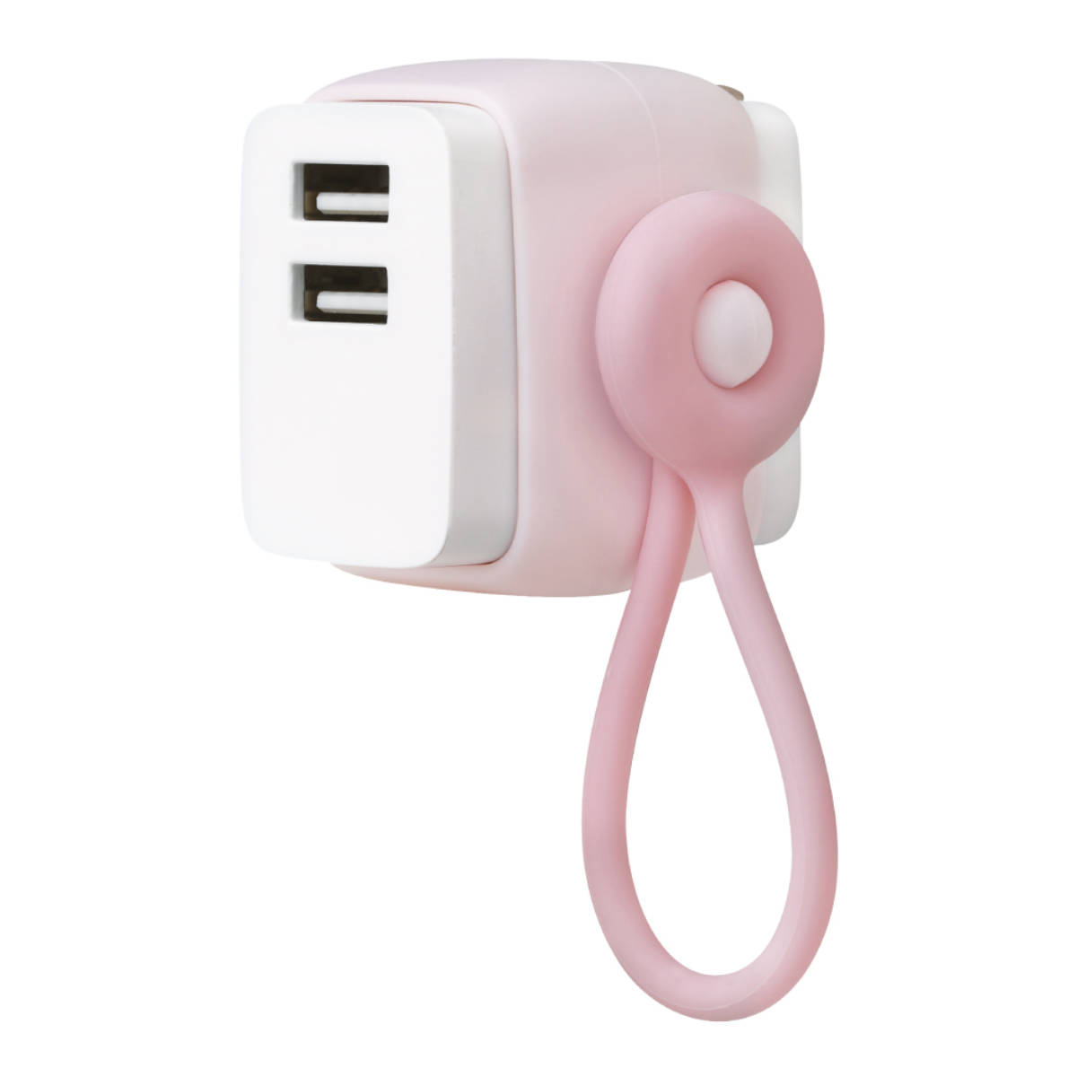 USB電源アダプター AC充電器 ピンク1ポート