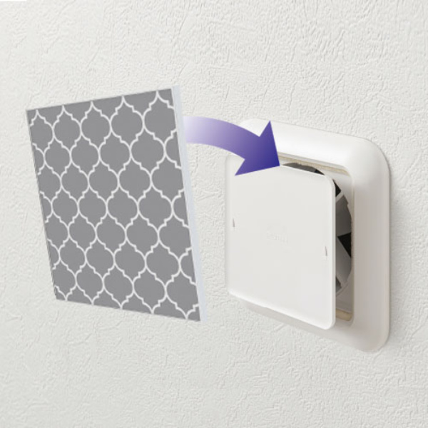 カバー 通気口用 通気口カバー 通気口インテリアカバー 1枚入り ( 通気口フィルター 通気口隠し 目隠し インテリア 角型プッシュ式 丸型フタ付き 簡単 設置 おしゃれ デコレーション アレルブロックフィルター 汚れ 防止 ) 【 モノトーン 】 モノトーン