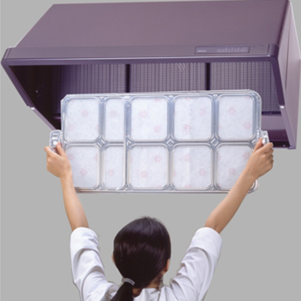 レンジフードカバー 10個セット 浅型・深型兼用 一体型 ( ワンタッチ レンジフィルター レンジフード用カバー フィルター 換気扇 換気扇フィルター レンジフード 浅型 深型 汚れ防止 キッチン用品 )